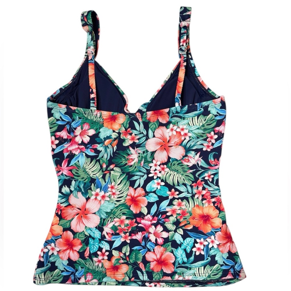 Tommy Bahama Island Cays Flora Underwire Front Twist Tankini Top - Picture 5 of 15